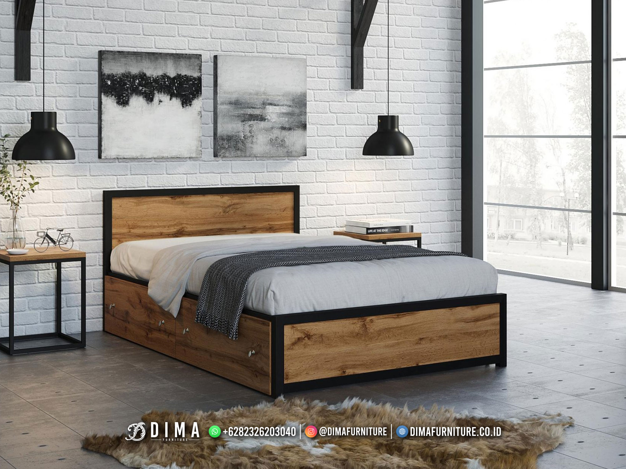 Dipan Tempat Tidur High Quality Furniture Murah Jepara 105MJ