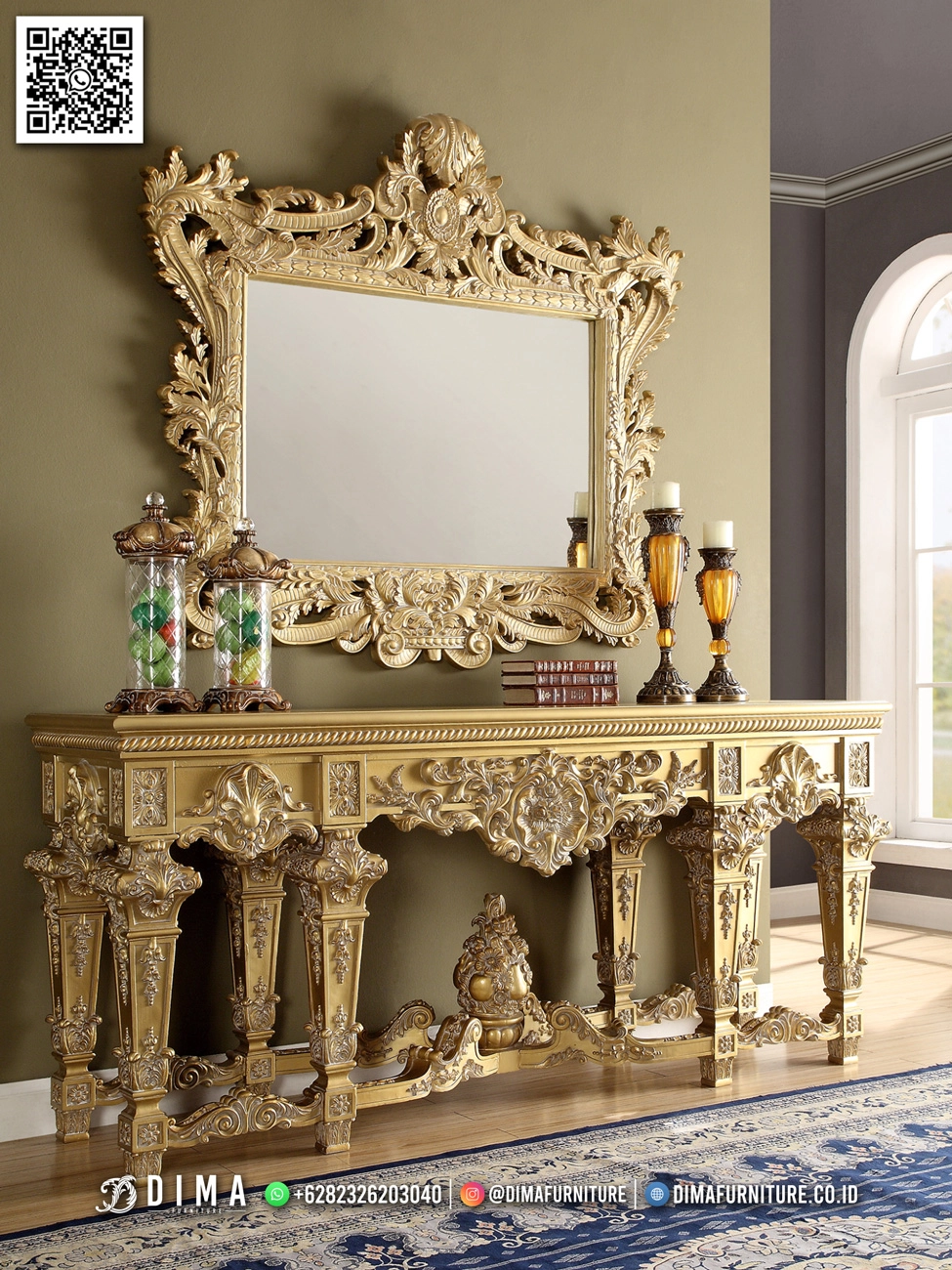 Console Table Luxury Carving Details Grab It Now 594MJ